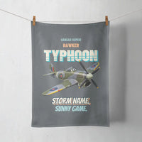 Thumbnail for Hawker Typhoon Mk IB - Storm name. Sunny game. design on gray towel