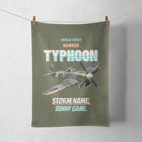 Thumbnail for Hawker Typhoon Mk IB - Storm name. Sunny game. design on green army towel