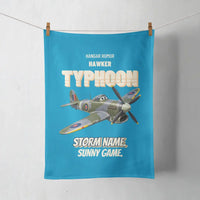 Thumbnail for Hawker Typhoon Mk IB - Storm name. Sunny game. design on turquoise towel