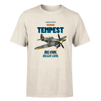 Thumbnail for Hawker Tempest Mk V - Big chin. Bigger grin. - Premium T-Shirt design on beige premium t shirt