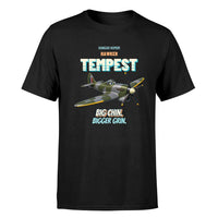 Thumbnail for Hawker Tempest Mk V - Big chin. Bigger grin. - Premium T-Shirt design on black premium t shirt