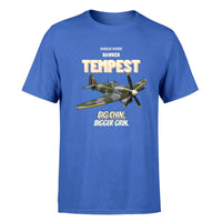 Thumbnail for Hawker Tempest Mk V - Big chin. Bigger grin. - Premium T-Shirt design on blue premium t shirt