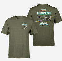 Thumbnail for Hawker Tempest Mk V - Big chin. Bigger grin. - Double-Side T-Shirt design on greenarmy double side t shirt