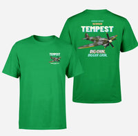 Thumbnail for Hawker Tempest Mk V - Big chin. Bigger grin. - Double-Side T-Shirt design on green double side t shirt