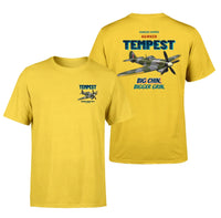 Thumbnail for Hawker Tempest Mk V - Big chin. Bigger grin. - Double-Side T-Shirt design on yellow double side t shirt