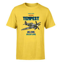 Thumbnail for Hawker Tempest Mk V - Big chin. Bigger grin. - Premium T-Shirt design on yellow premium t shirt