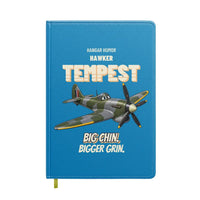Thumbnail for Hawker Tempest Mk V - Big chin. Bigger grin. design on turquoise notebook