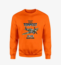 Thumbnail for Hawker Tempest Mk V - Big chin. Bigger grin. design on orange sweatshirt