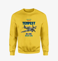 Thumbnail for Hawker Tempest Mk V - Big chin. Bigger grin. design on yellow sweatshirt