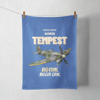 Thumbnail for Hawker Tempest Mk V - Big chin. Bigger grin. design on blue towel