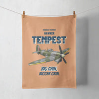 Thumbnail for Hawker Tempest Mk V - Big chin. Bigger grin. design on orange towel
