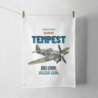 Thumbnail for Hawker Tempest Mk V - Big chin. Bigger grin. design on white towel