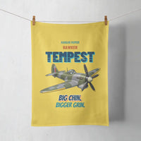 Thumbnail for Hawker Tempest Mk V - Big chin. Bigger grin. design on yellow towel