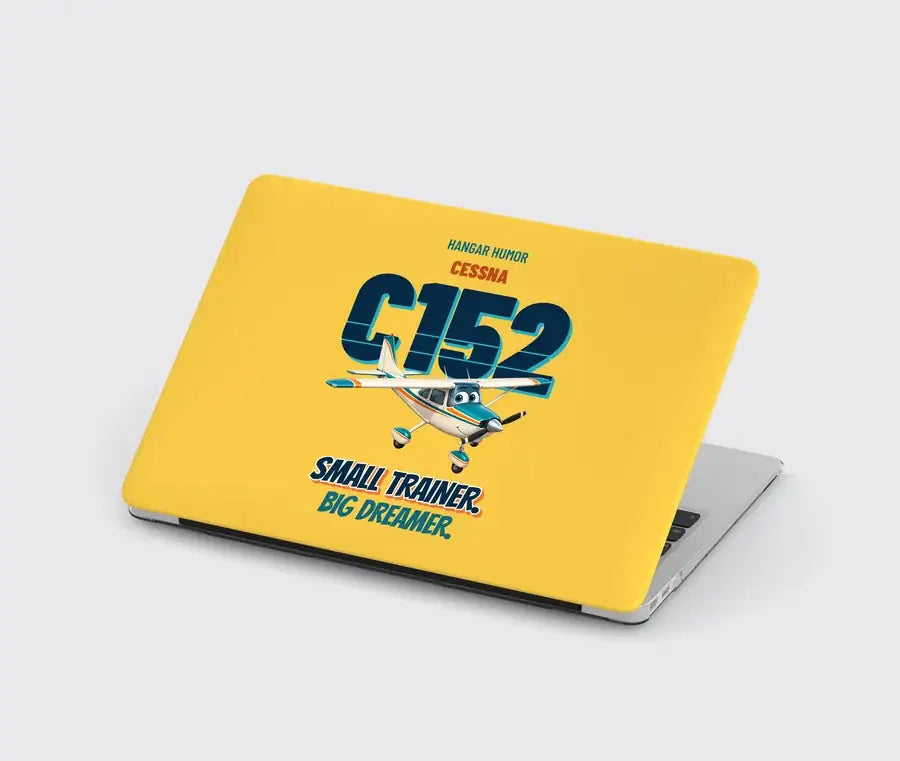 Cessna 152 - Small trainer. Big dreamer. design on yellow MacBook case