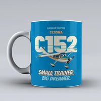 Thumbnail for Cessna 152 - Small trainer. Big dreamer. design on turquoise ceramic mug