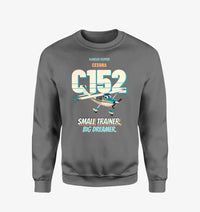 Thumbnail for Cessna 152 - Small trainer. Big dreamer. design on gray sweatshirt