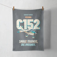 Thumbnail for Cessna 152 - Small trainer. Big dreamer. design on gray towel