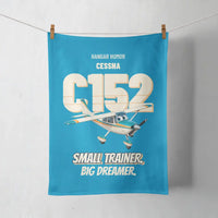 Thumbnail for Cessna 152 - Small trainer. Big dreamer. design on turquoise towel
