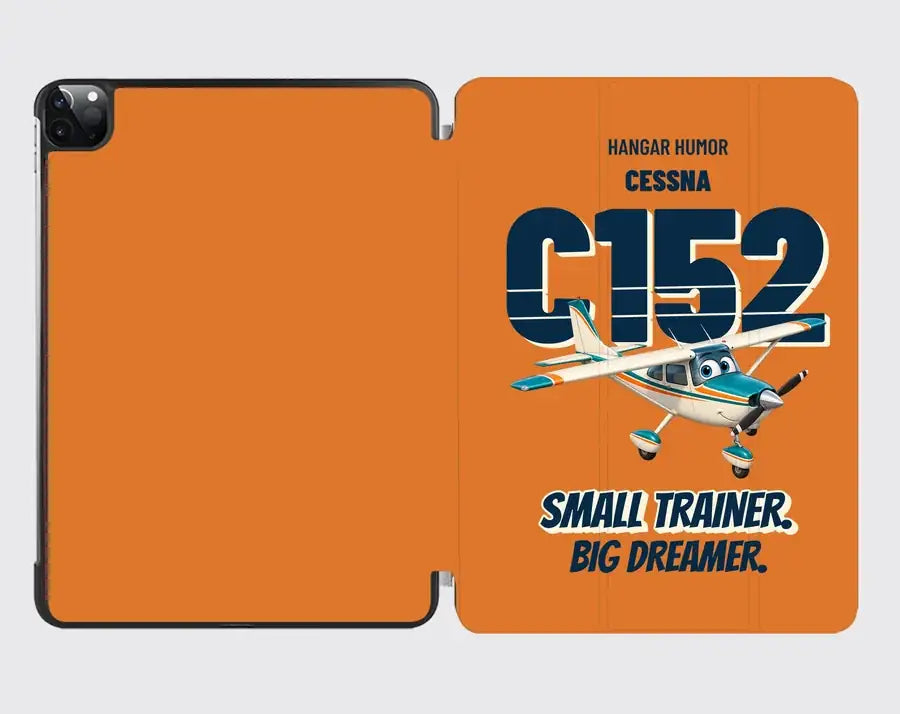 Cessna 152 - Small trainer. Big dreamer. design on orange ipad tablet case