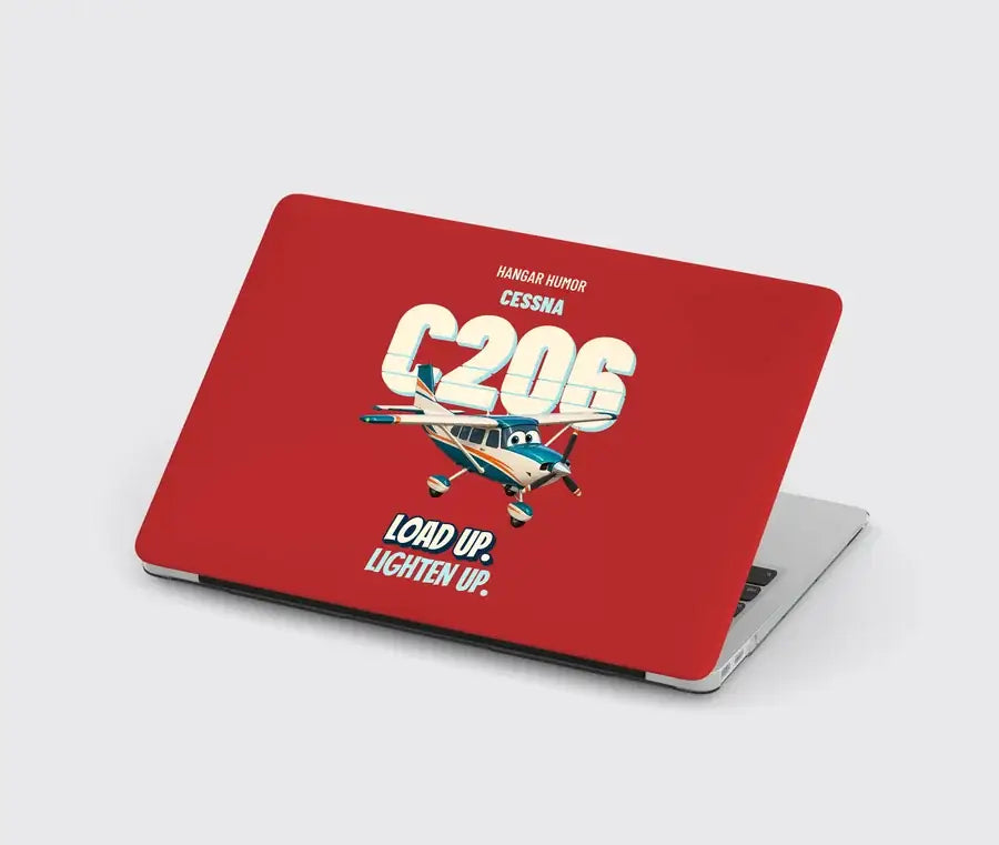 Cessna 206 Stationair - Load up. Lighten up. design on red MacBook case