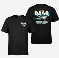Thumbnail for Diamond DA40 - Diamond wings. Bright things. - Double-Side T-Shirt design on black double side t shirt