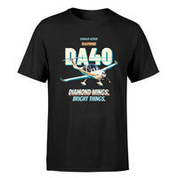 Thumbnail for Diamond DA40 - Diamond wings. Bright things. - Premium T-Shirt design on black premium t shirt