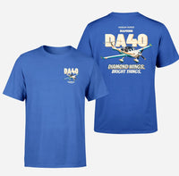 Thumbnail for Diamond DA40 - Diamond wings. Bright things. - Double-Side T-Shirt design on blue double side t shirt