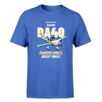 Thumbnail for Diamond DA40 - Diamond wings. Bright things. - Premium T-Shirt design on blue premium t shirt