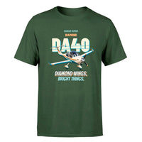 Thumbnail for Diamond DA40 - Diamond wings. Bright things. - Premium T-Shirt design on darkgreen premium t shirt