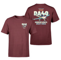 Thumbnail for Diamond DA40 - Diamond wings. Bright things. - Double-Side T-Shirt design on darkred double side t shirt