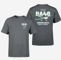Thumbnail for Diamond DA40 - Diamond wings. Bright things. - Double-Side T-Shirt design on gray double side t shirt