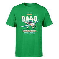 Thumbnail for Diamond DA40 - Diamond wings. Bright things. - Premium T-Shirt design on green premium t shirt