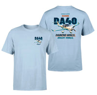 Thumbnail for Diamond DA40 - Diamond wings. Bright things. - Double-Side T-Shirt design on lightblue double side t shirt