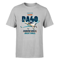 Thumbnail for Diamond DA40 - Diamond wings. Bright things. - Premium T-Shirt design on lightgray premium t shirt