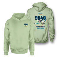 Thumbnail for Diamond DA40 - Diamond wings. Bright things. - Double-Side Hoodie design on light green double side hoodie