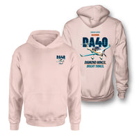 Thumbnail for Diamond DA40 - Diamond wings. Bright things. - Double-Side Hoodie design on pink double side hoodie