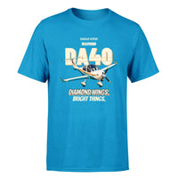 Thumbnail for Diamond DA40 - Diamond wings. Bright things. - Premium T-Shirt design on turquoise premium t shirt