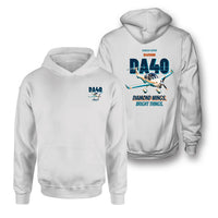 Thumbnail for Diamond DA40 - Diamond wings. Bright things. - Double-Side Hoodie design on white double side hoodie