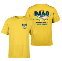Thumbnail for Diamond DA40 - Diamond wings. Bright things. - Double-Side T-Shirt design on yellow double side t shirt
