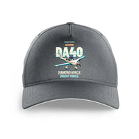 Thumbnail for Diamond DA40 - Diamond wings. Bright things. design on gray printed hat
