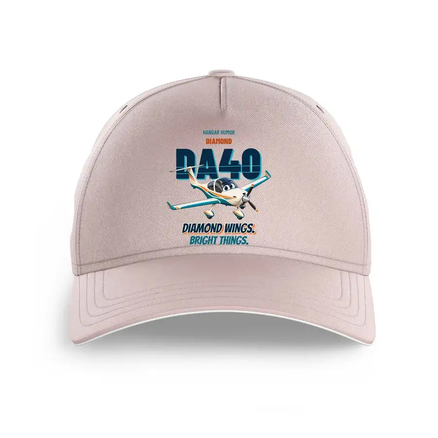 Diamond DA40 - Diamond wings. Bright things. design on pink printed hat