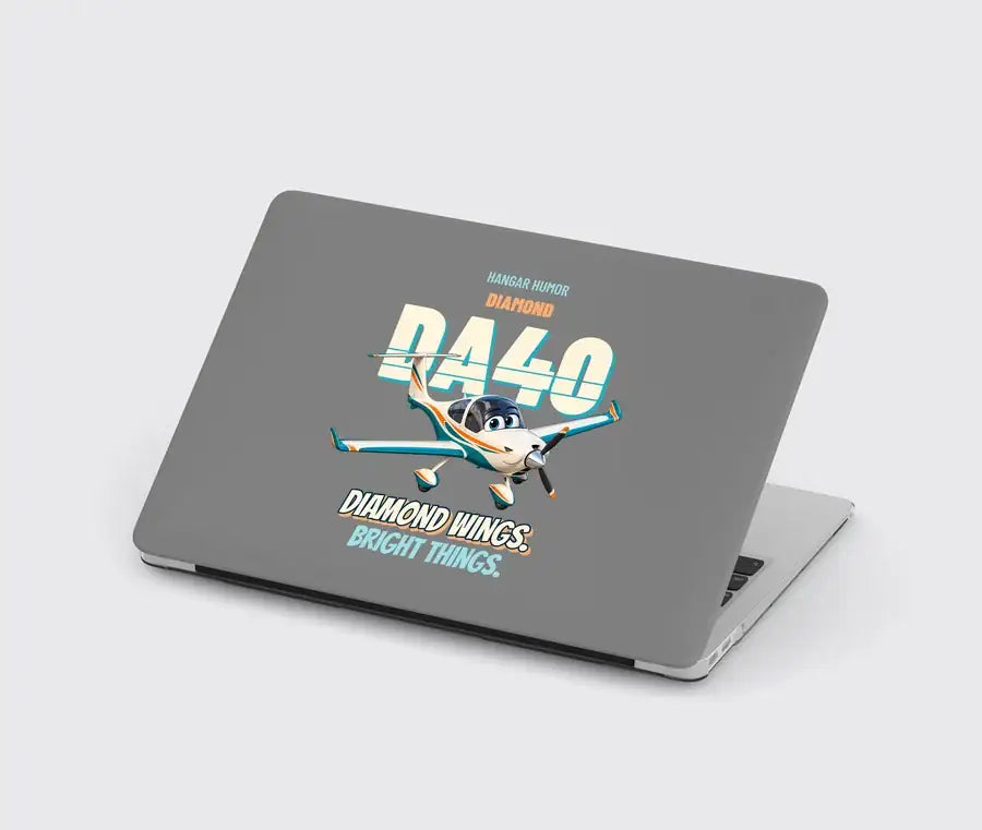 Diamond DA40 - Diamond wings. Bright things. design on gray MacBook case