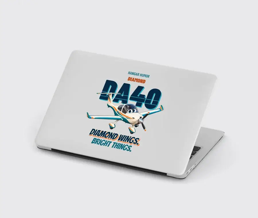 Diamond DA40 - Diamond wings. Bright things. design on light gray MacBook case
