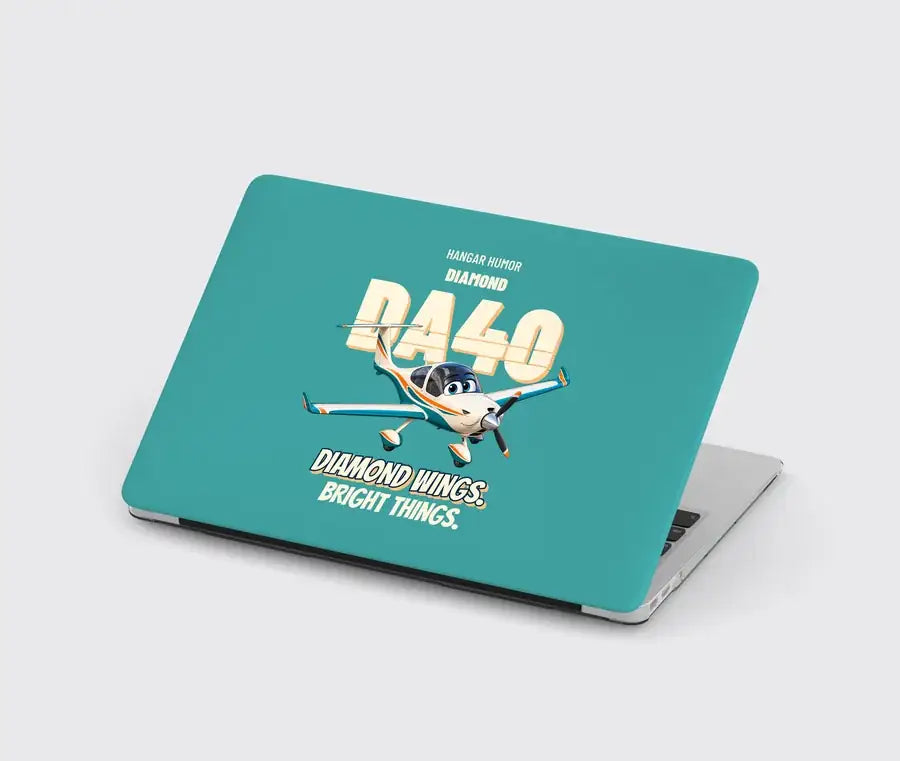 Diamond DA40 - Diamond wings. Bright things. design on turquoise MacBook case