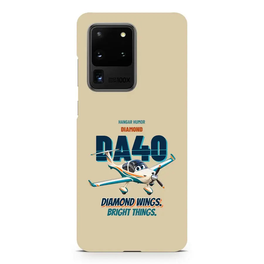 Diamond DA40 - Diamond wings. Bright things. design on beige samsung case