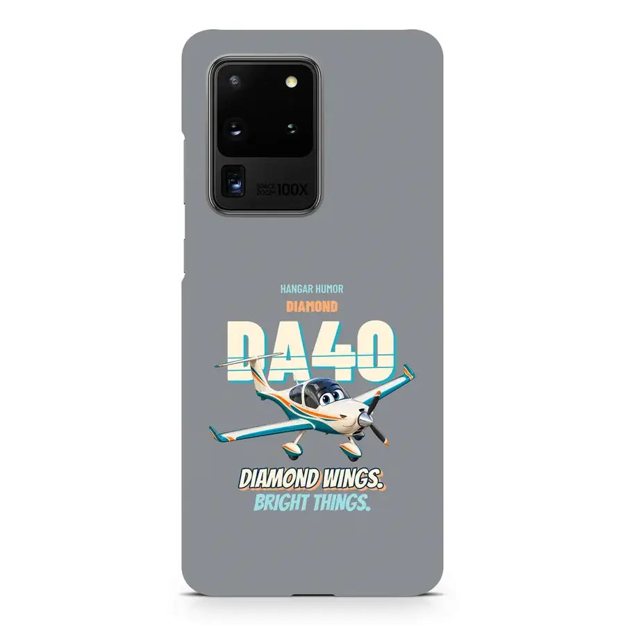 Diamond DA40 - Diamond wings. Bright things. design on gray samsung case