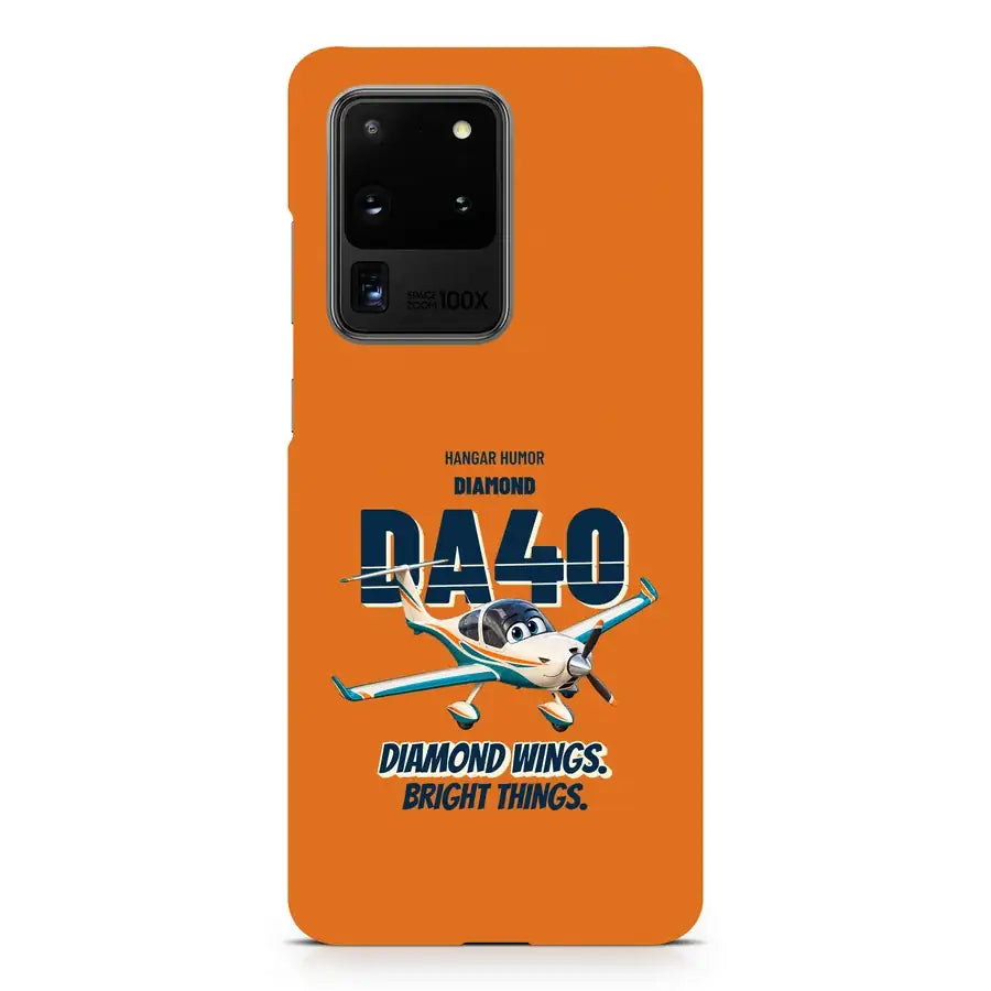 Diamond DA40 - Diamond wings. Bright things. design on orange samsung case