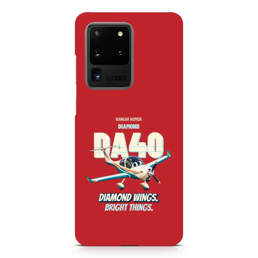 Diamond DA40 - Diamond wings. Bright things. design on red samsung case