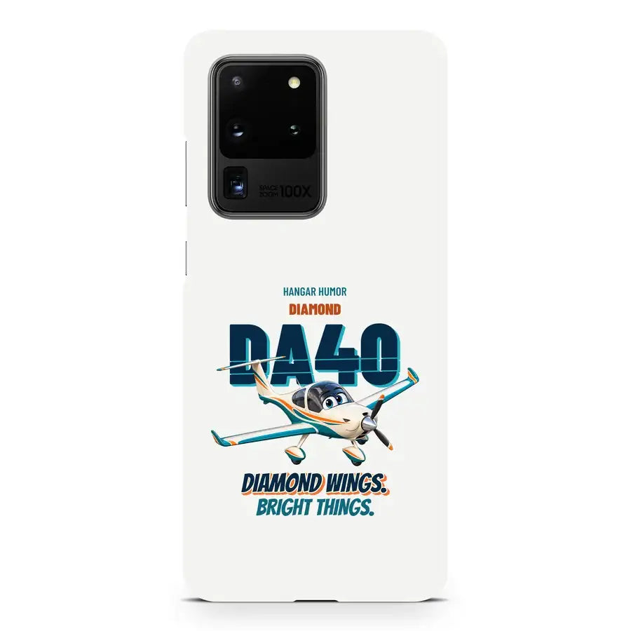Diamond DA40 - Diamond wings. Bright things. design on white samsung case