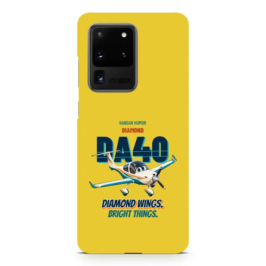 Diamond DA40 - Diamond wings. Bright things. design on yellow samsung case